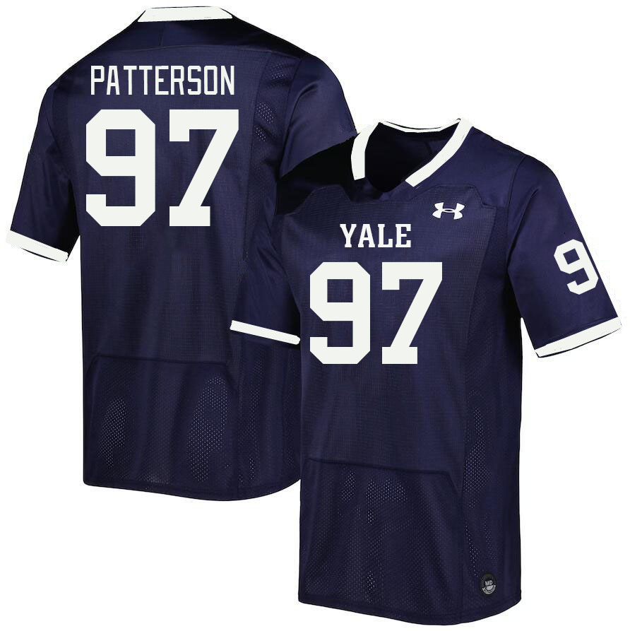 Men-Youth #97 Clay Patterson Yale Bulldogs 2023 College Football Jerseys Stitched-Blue